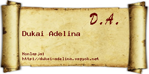 Dukai Adelina névjegykártya